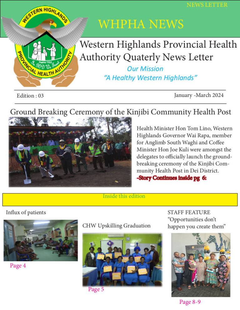 WHPHA News Letter Edition 3